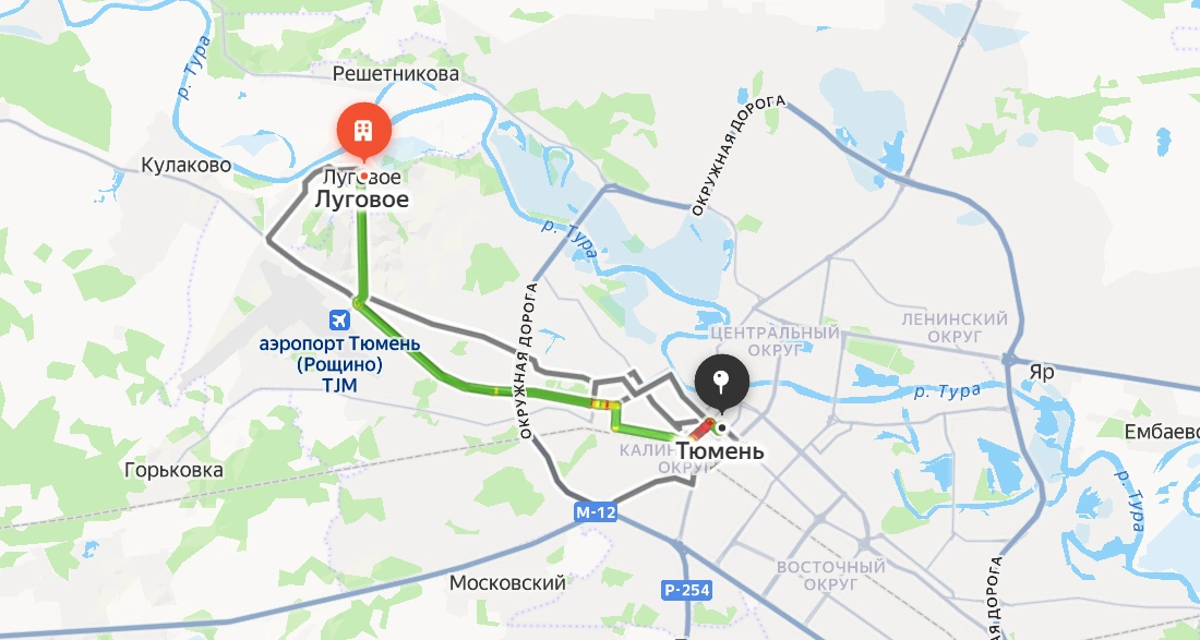 Луговое — Тюмень