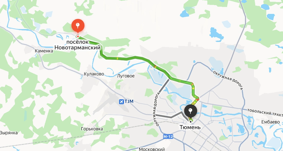 Новотарманский — Тюмень